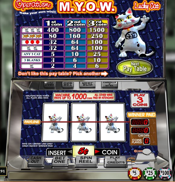 Operation MYOW - $10 No Deposit Casino Bonus